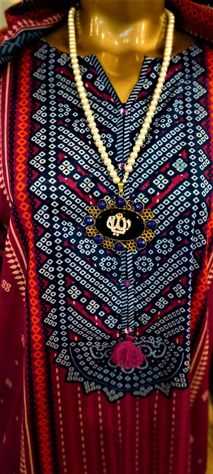 Purple Colour -3 Piece Cundari Stitched Suit.