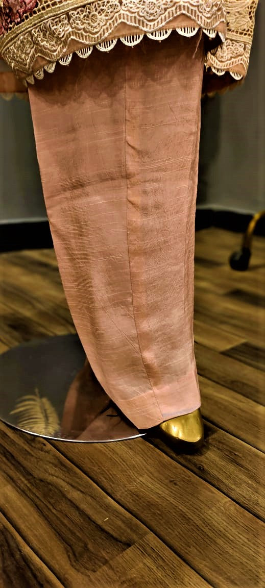 3 Piece Suit - Baby Pink Colour - COLOUR LAWN, EMBROIDERY SHIRT (NECK, SLEEVES, BACK)- LAWN TROUSERS & EMBROIDERY NET DUPATTA
