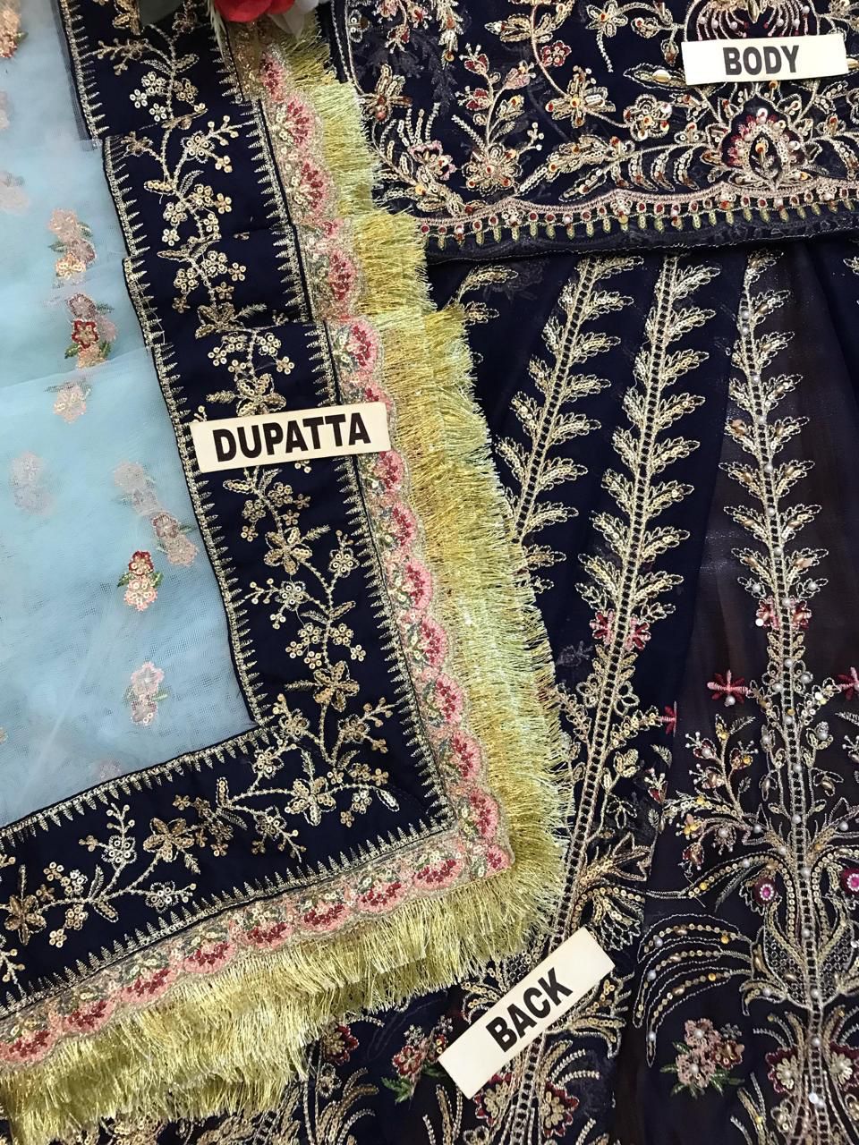 Heavy Embroidered Chiffon Frock | Not Stitched