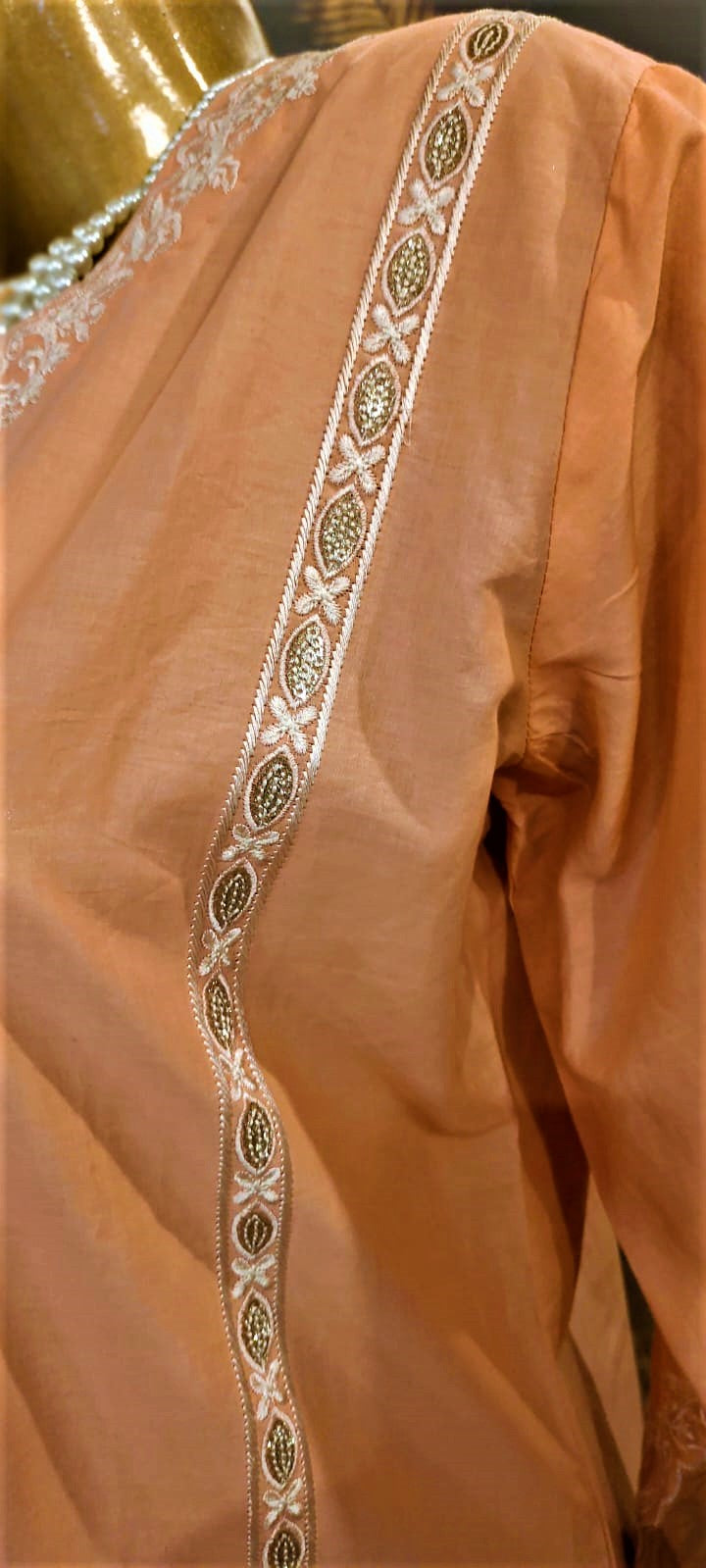 Ready to Wear- 2 Piece -Pink Colour Lawn , Embroidery Shirt (Neck, Sleeves, Daman) with Lawn Trousers.