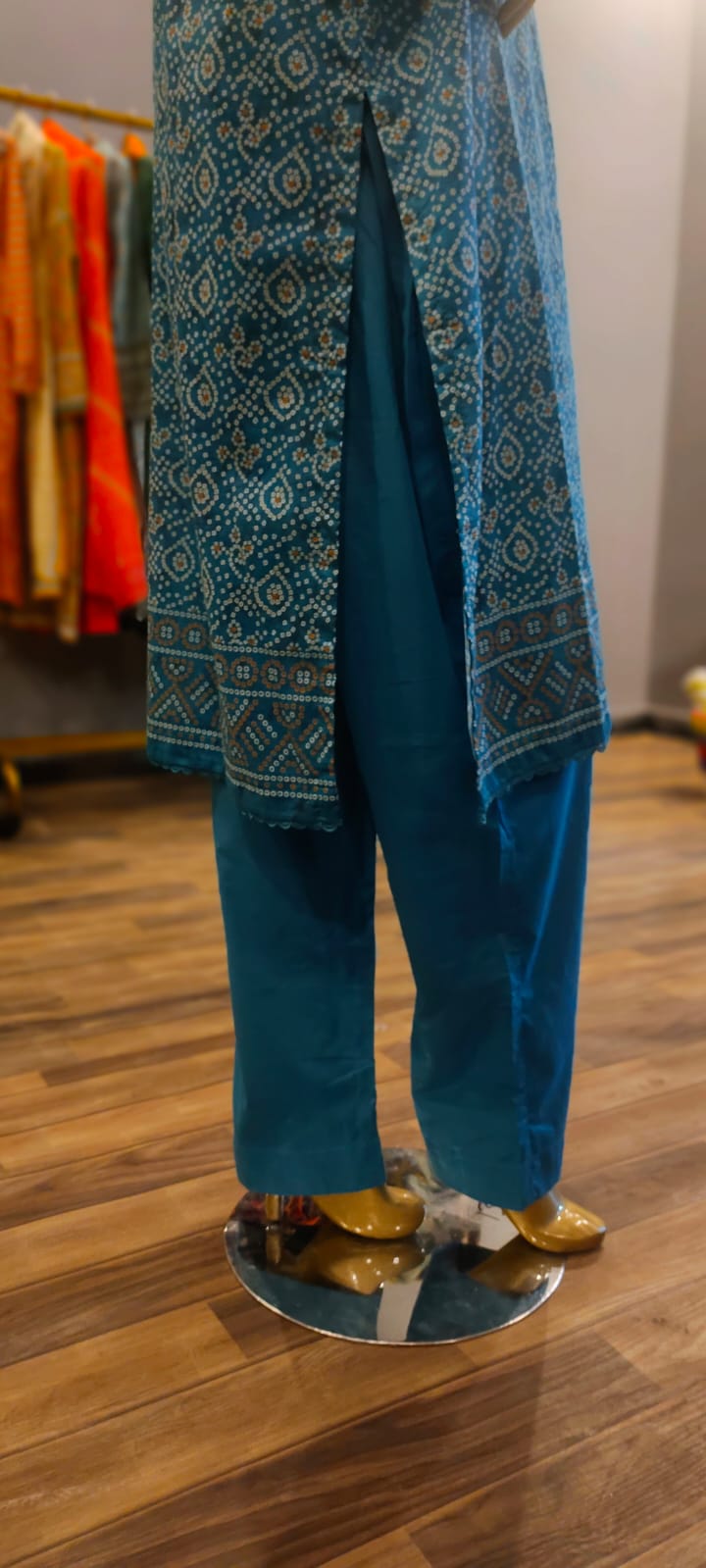 3 Piece Blue Color Chundri Lawn Embroidered Ready to Wear Suit.