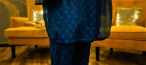 Blue Colour -3 Piece Cundari Stitched Suit.