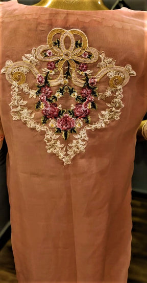 Fawn -3 Piece Stitched  Embroidered Suit.