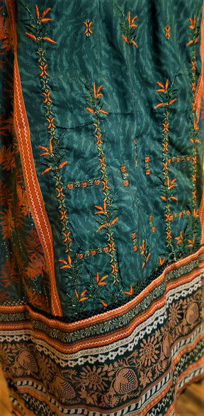 Ready to Wear- 3 Piece Green Color Embroidered Stitched Suit